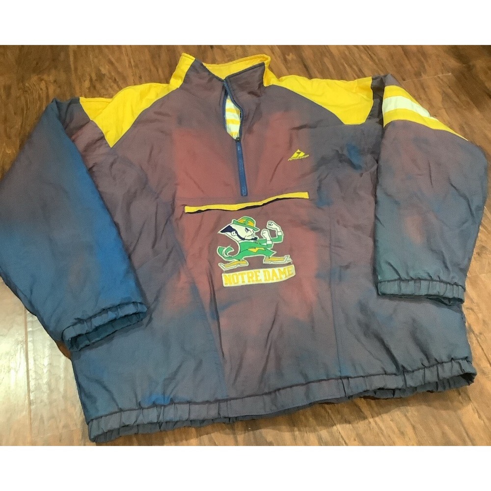 Vintage 90s University Of Notre Dame Fighting Irish Apex One Varsity Jacket -l